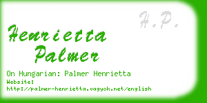 henrietta palmer business card